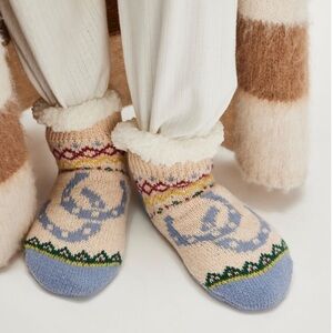 Free People Lucky Lou Horseshoe Cozy Slipper Socks NWT🔖